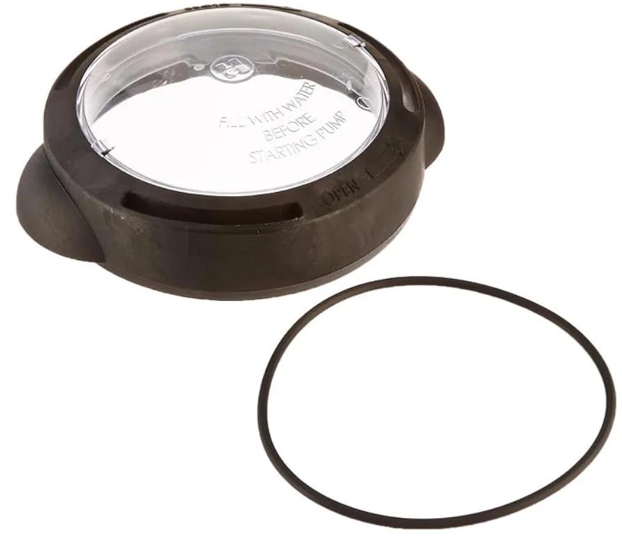 Strainer Cover with Lock Ring and O-Ring, Black