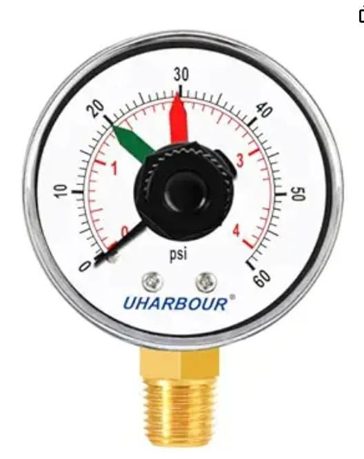 Boxed Pressure Gauge with Dial for Filter and Multiport Valve