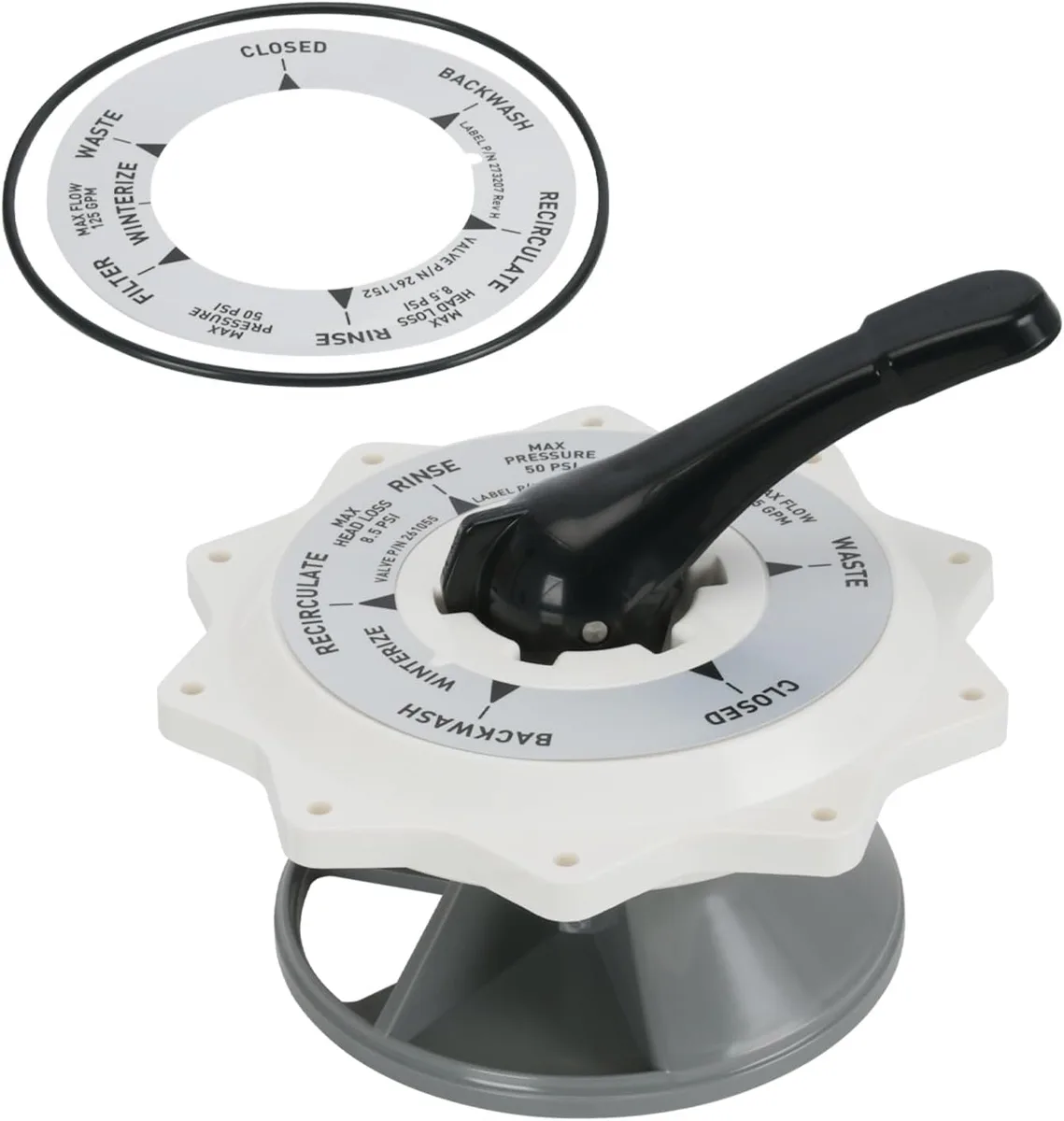Válvula selectora HiFlow Top Valve Assembly, 2-Inch, montaje superior y lateral