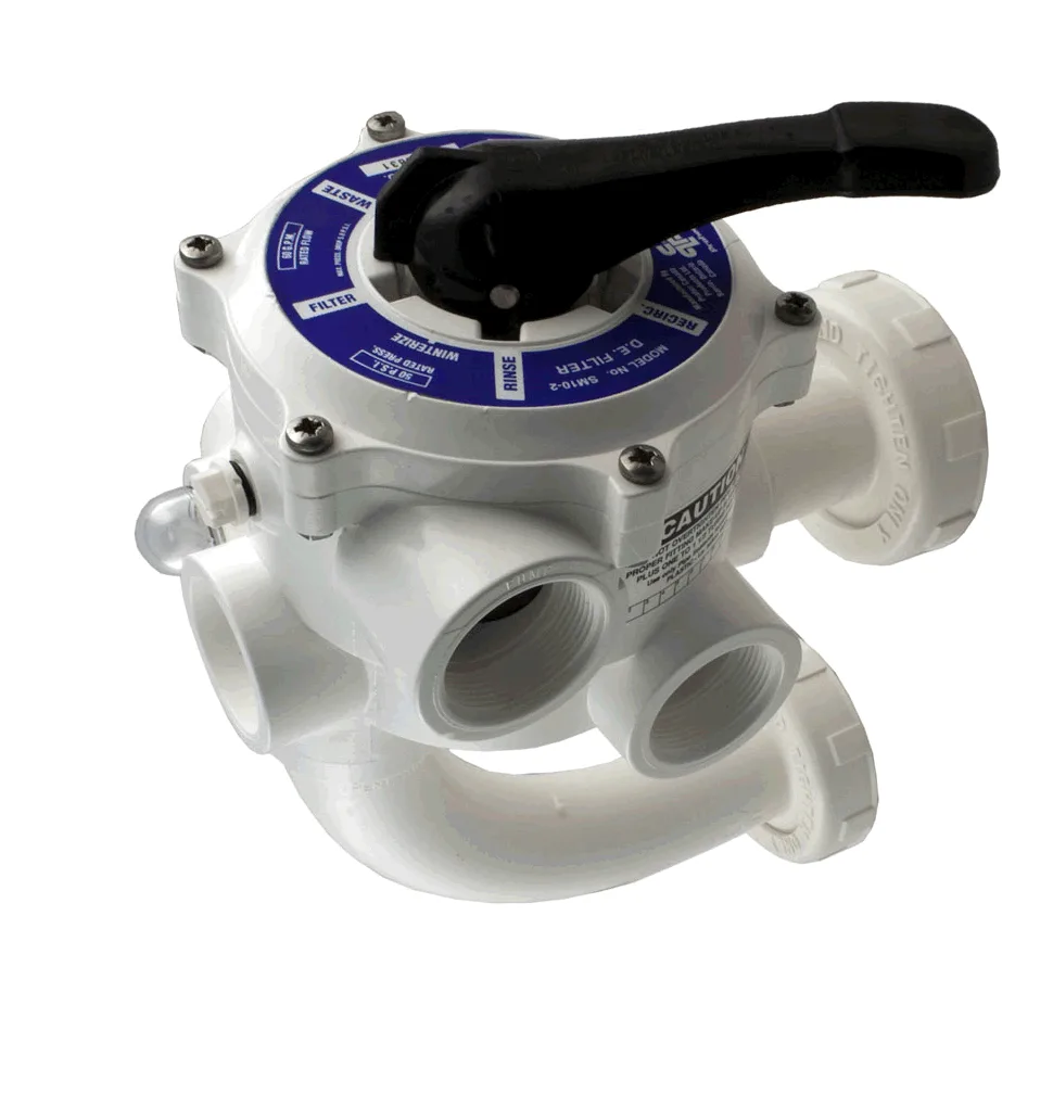 Side Mount Multiport Backwash Valve, 1.5-Inch, for DE Triton Filters