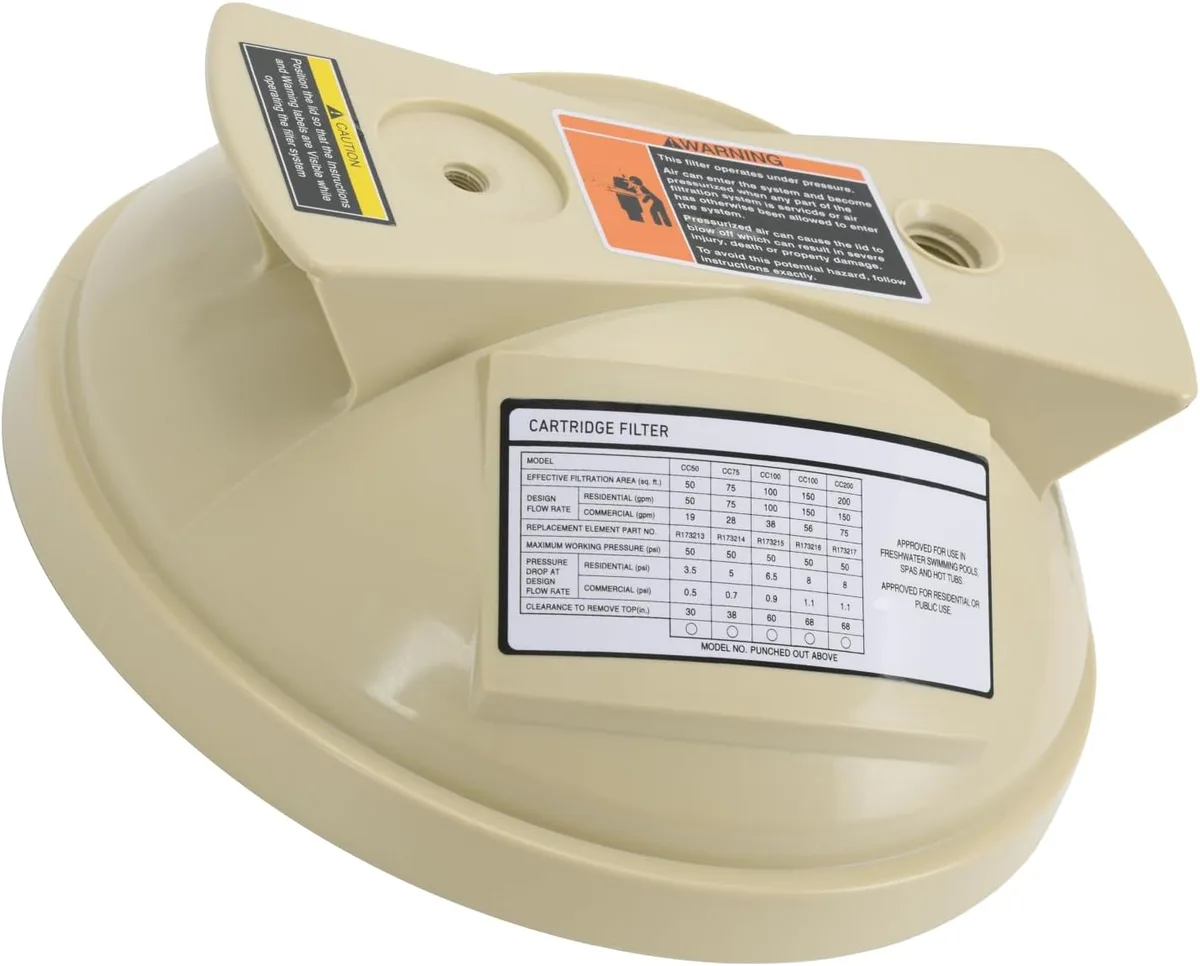 Tapa Almond completa para filtro de cartucho Clean & Clear