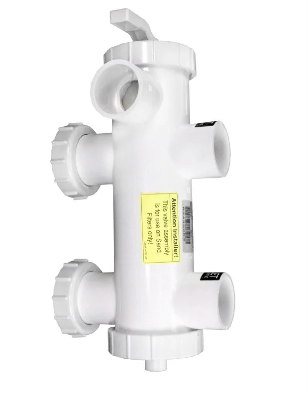 Válvula de contralavado Full Flow de montaje lateral, 2-Inch, blanca, repuesto para Pentair