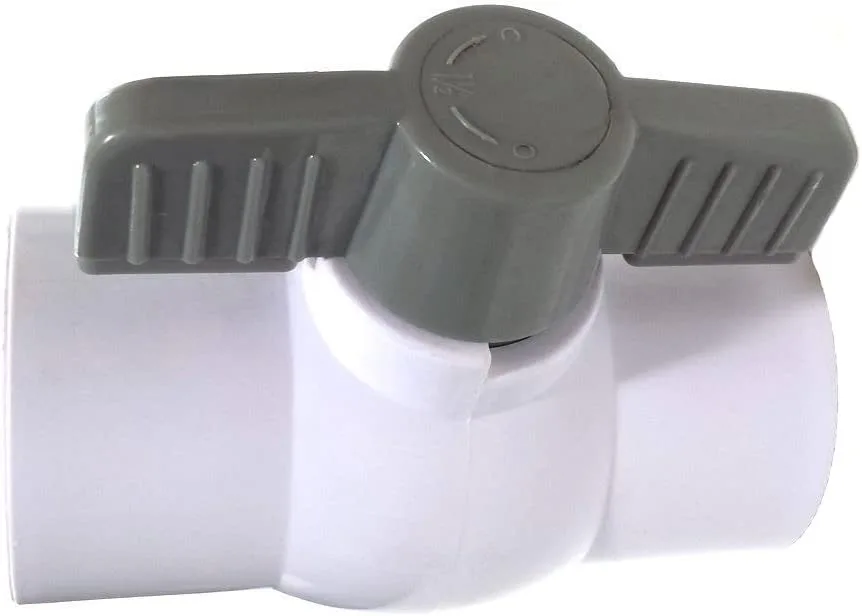 Ball Valve, 2-Inch, Slip x Slip, PVC