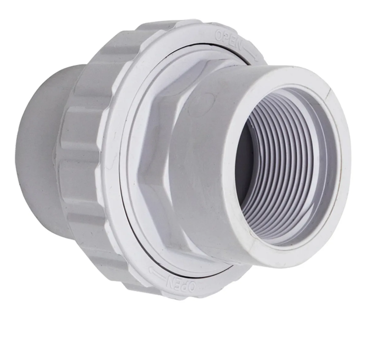 Flush Union, 1-1/2-Inch FIP x Slip, ABS, Compatible with Hayward
