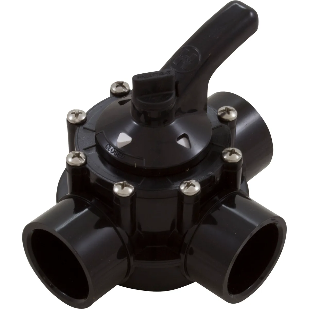 Válvula desviadora de 3 vías, 1.5-Inch x 2-Inch CPVC, compatible con Hayward