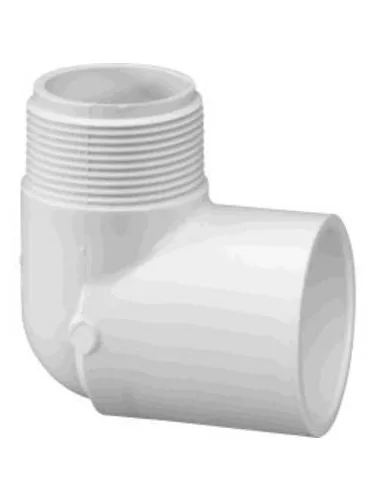 Coude de rue, 1-Inch x 1-Inch, MPT x Slip, 90 Degree, SCH 40 PVC